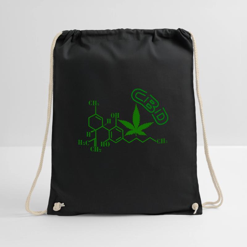 CBD molecular structure Drawstring Bag