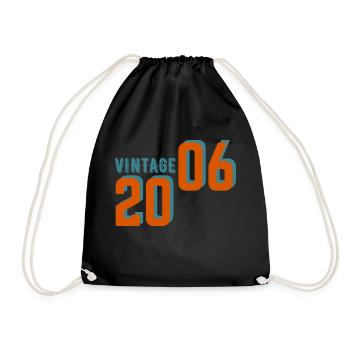 Vintage rétro 2006 - Sac de sport léger - noir - Devant