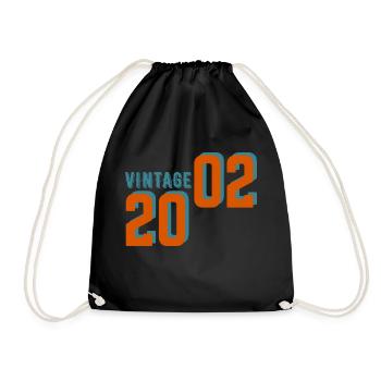 Vintage rétro 2002 - Sac de sport léger - noir - Devant