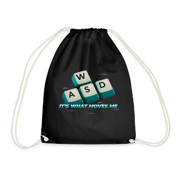 WASD C’est ce qui me fait bouger - Ordinateur de jeu PC amusant - Sac de sport léger - noir - Devant