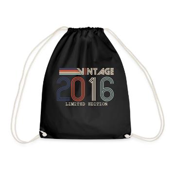 Vintage 2016 Cadeau Anniversaire - Millésime 2016 - Sac de sport léger - noir - Devant