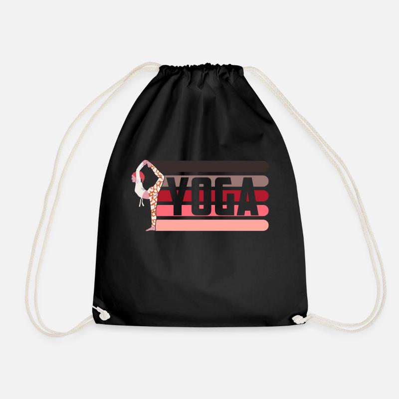 YOGA PILATES GYM - Drawstring Bag - black