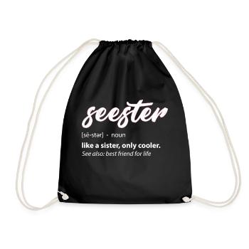 Seester Définition Maman Soeur Ami Soeur - Sac de sport léger - noir - Devant