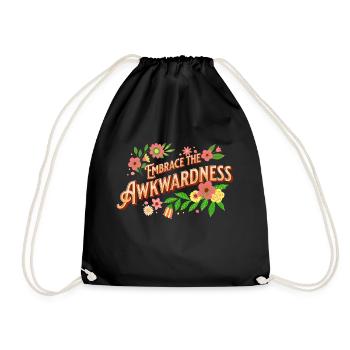Élégance maladroite Floraison Floral Étreinte Vie - Sac de sport léger - noir - Devant