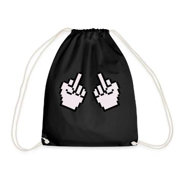 Doigt d’honneur Pixel 2 - Sac de sport léger - noir - Devant
