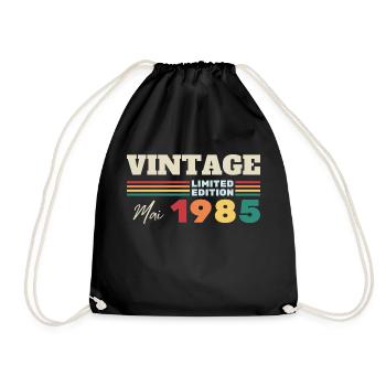 Vintage mai 1985 cadeau anniversaire - Sac de sport léger - noir - Devant