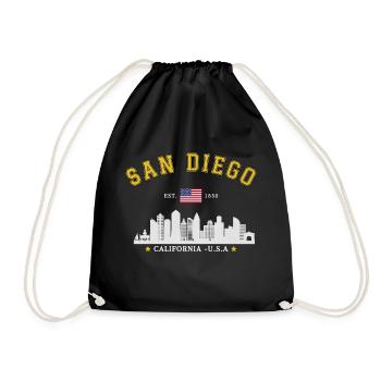 San Diego Est 1850 - Drawstring Bag - black - Front