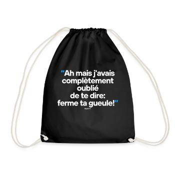 H - Citation célèbre de séries TV / films - Sac de sport léger - noir - Devant