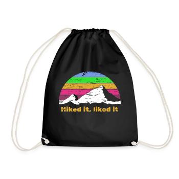 Voyage et trek en montagne avec un arc-en-ciel - Sac de sport léger - noir - Devant