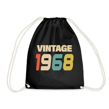 1968 Vintage Retro Classique 1968 - Sac de sport léger - noir - Devant
