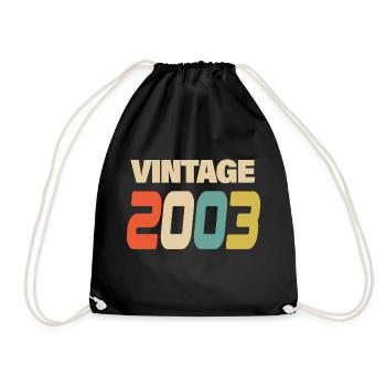 2003 Vintage Retro Classic 2003 - Turnbeutel - Schwarz - Vorne