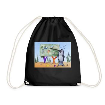 Teacher Narwhal - Drawstring Bag - black - Front