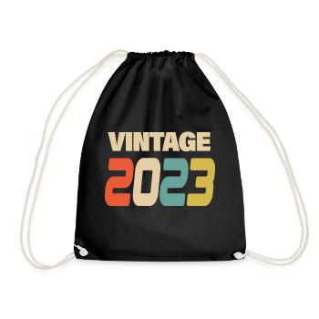 2023 Vintage Retro Klassiker 2023 - Turnbeutel - Schwarz - Vorne