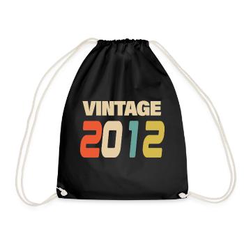 2012 Vintage Retro Classic 2012 - Turnbeutel - Schwarz - Vorne