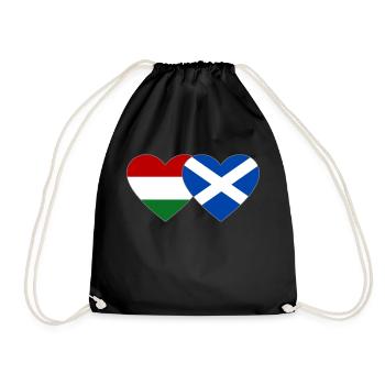 Hongrie Écosse Drapeau Cœur - Sac de sport léger - noir - Devant
