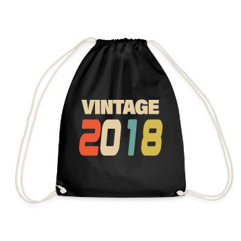 2018 Vintage Retro Classic 2018 - Turnbeutel - Schwarz - Vorne