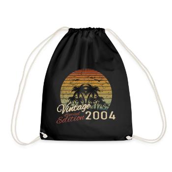 Jahrgang 2004 Geburtstagsgeschenk 2004 Retro 2004 - Turnbeutel - Schwarz - Vorne