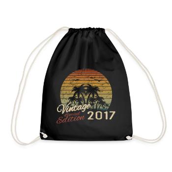Vintage 2017 Anniversaire Cadeau 2017 Rétro 2017 - Sac de sport léger - noir - Devant