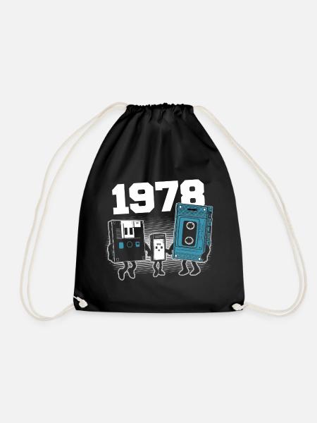 Jahrgang Jahrgang 1978 Geburtstagsgeschenk 1978 - Turnbeutel - Schwarz