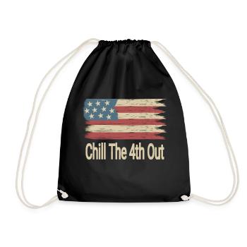 Chill The 4th Out - Turnbeutel - Schwarz - Vorne