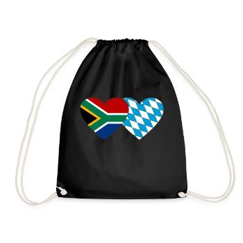 Afrique du Sud Bavaria Flag Heart - Sac de sport léger - noir - Devant