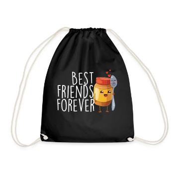 Meilleurs amis pour toujours - Amateur de beurre de cacahuète - Sac de sport léger - noir - Devant