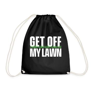 Get Off My Lawn - Landscaping Lawn Mower - Drawstring Bag - black - Front