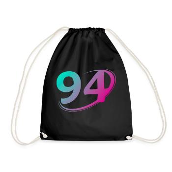 Number 94 multicolor - Drawstring Bag - black - Front