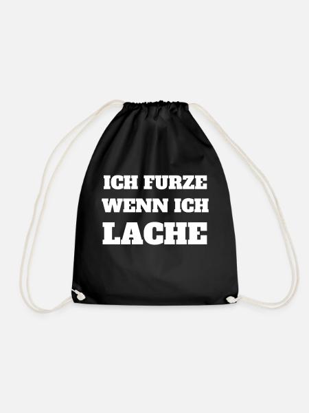 Ich furze wenn ich lache - Turnbeutel - Schwarz