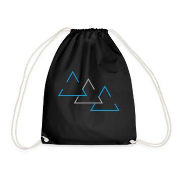 « Imprimé géométrique triangle » - Sac de sport léger - noir - Devant