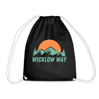Wicklow Way Ireland Pilgrimage Dublin Hiking Mountains - Drawstring Bag - black - Front