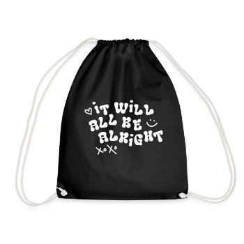 Alright T-Shirt - Turnbeutel - Schwarz - Vorne