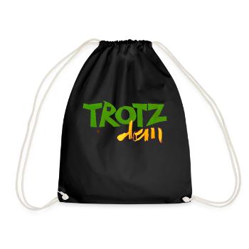 241013 TROTZ Cut 02 - Turnbeutel - Schwarz - Vorne