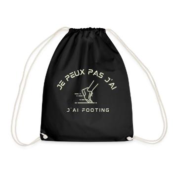 Je peux pas j'ai footing - Sac de sport léger - noir - Devant
