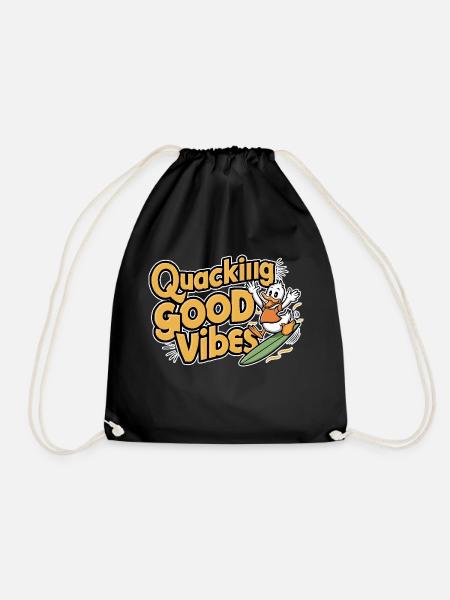 Quacking Good Vbes - Turnbeutel - Schwarz