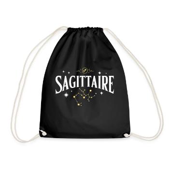 Signe astro sagittaire - Sac de sport léger - noir - Devant