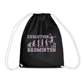 Badminton Evolution Silhouette - Turnbeutel - Schwarz - Vorne