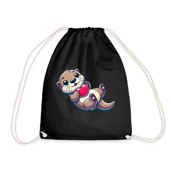 Petit centre de table - l’amour - Sac de sport léger - noir - Devant
