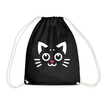 Kawaii Kittens, Pets - Drawstring Bag - black - Front