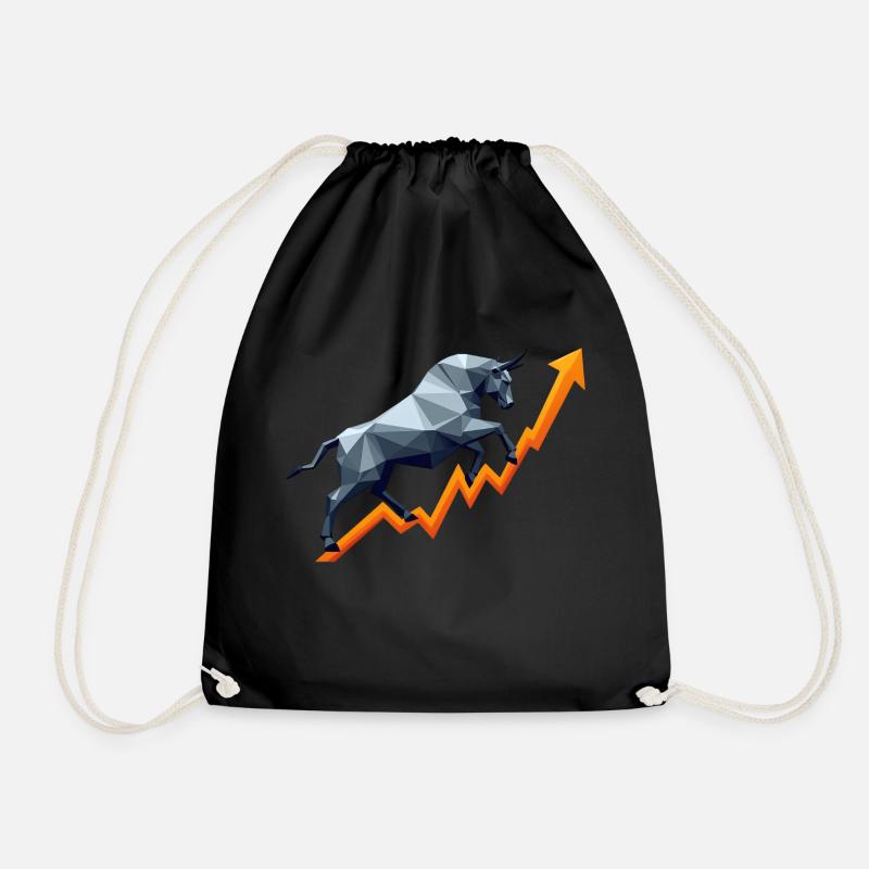 Modern Bull Upscaled - Turnbeutel - Schwarz