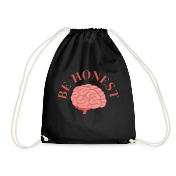 Be Honest - Mindful luxury brain - Turnbeutel - Schwarz - Vorne
