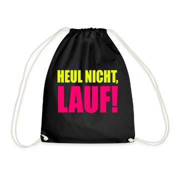 Ne pleurez pas, courez ! - Course à pied, jogging, sport, course à pied - Sac de sport léger - noir - Devant