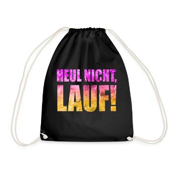 Ne pleurez pas, courez ! - Course à pied, jogging, sport, course à pied - Sac de sport léger - noir - Devant