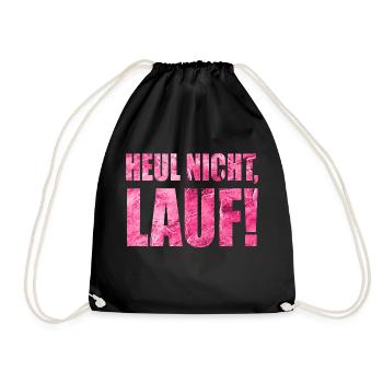 Ne pleurez pas, courez ! - Course à pied, jogging, sport, course à pied - Sac de sport léger - noir - Devant