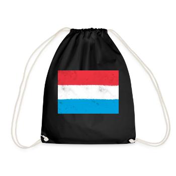 Flag of Luxembourg - Drawstring Bag - black - Front