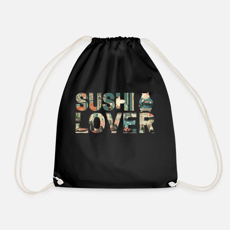 Sushi Lover - Turnbeutel - Schwarz