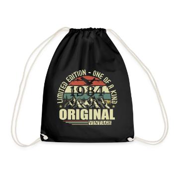 Original 1984 Vintage Rétro Vintage 1984 Né - Sac de sport léger - noir - Devant