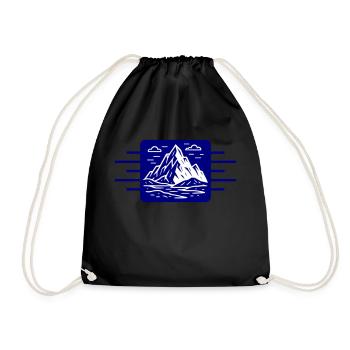 Mountains Outdoor - Drawstring Bag - black - Front