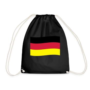 Germany Flag Flag - Drawstring Bag - black - Front