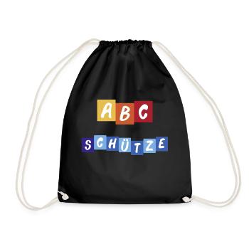 ABC Schütze - Turnbeutel - Schwarz - Vorne